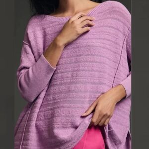 Pilcro medium purple violet oversized tunic sweater boho raglan comfy lounge
